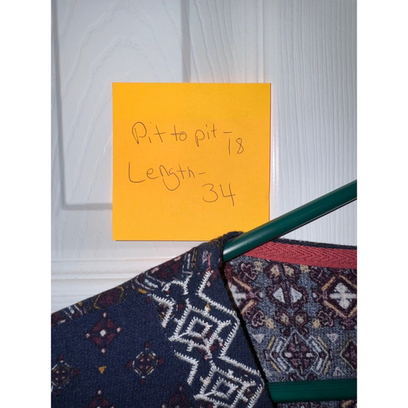 Women's Knox Rose Navy White Patterned Long Sleeve Tunic Dress M​ - Picture 6 of 8